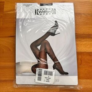 RARE Wolford Satin Opague 20 Tights in Plum Wine (Discontinued) NWT Size‎ S